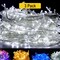 Premium 400 LED Multifunction String Lights — 96ft, Clear Cable, 8 Modes
